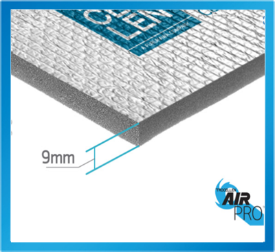 Durable PE foam sheet with aluminium and scrim backing for added strength.